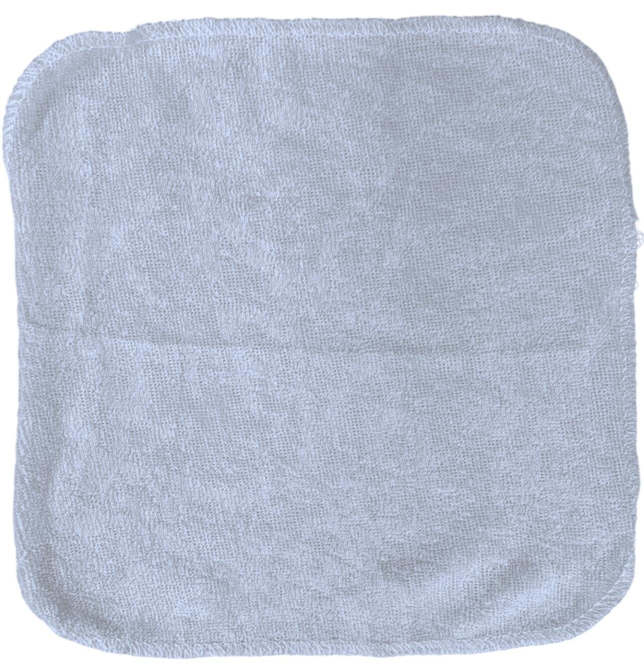 Pack Of 6 BLUE Soft Baby Face Wash Cloths Towel Flannel Machine Wash 0 Months +