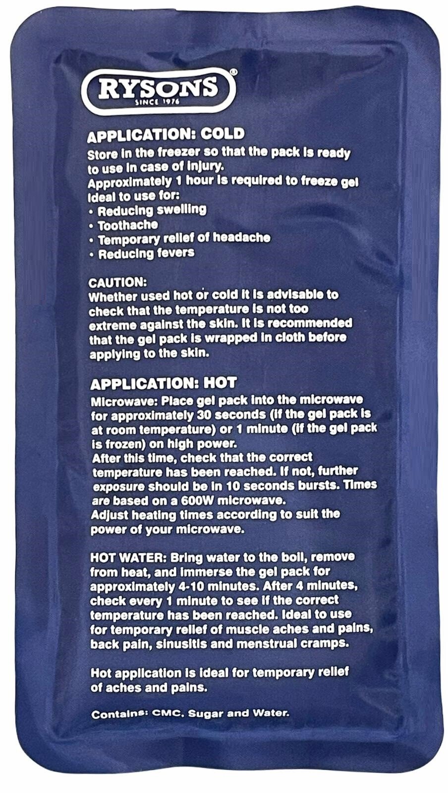 Reusable Hot Cold Heat Ice Gel Pack Medium for Muscle ache, Back pain, First Aid