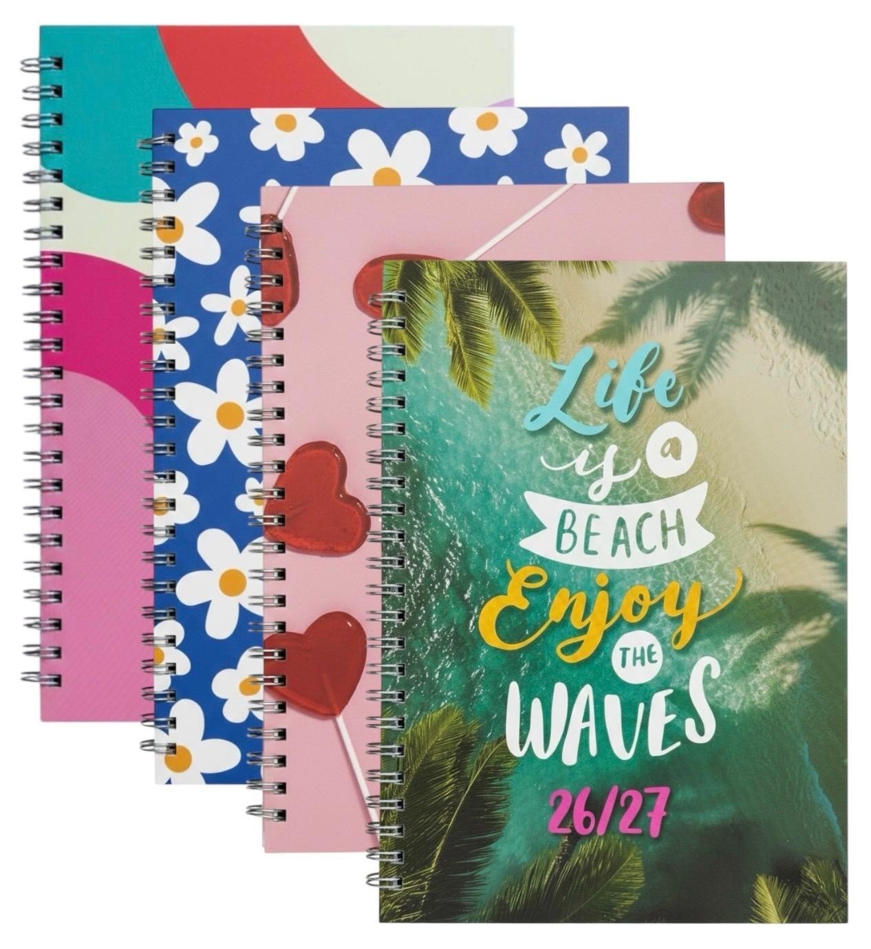 2026-2027 A5 Size Academic Mid Year Week to View Student Teacher Diary Planner