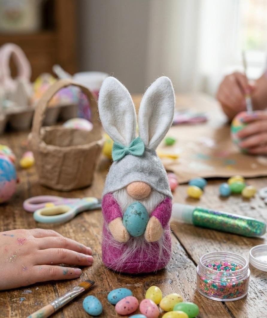 Pack 4 Large 18cm Easter Gonks Gnomes Bunnies With Eggs & Hidden Toys New Free P