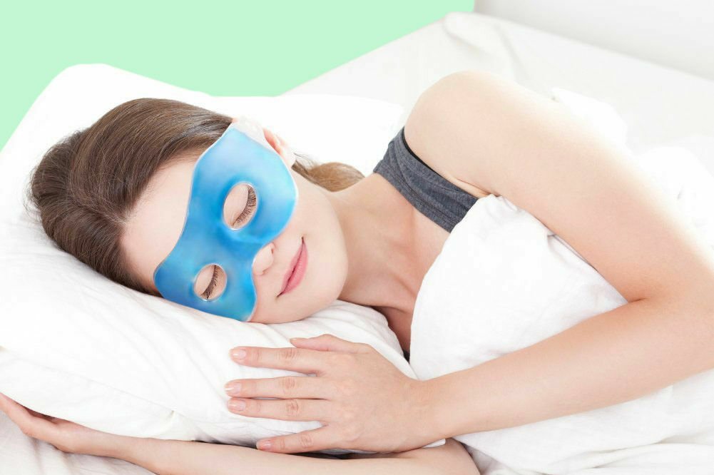 GEL EYE MASK Hot Cold Cooling Soothing Relief Tired Eyes & Headache Relaxing Pad