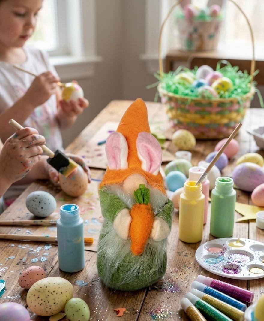 Pack 4 Large 18cm Easter Gonks Gnomes Bunnies With Eggs & Hidden Toys New Free P