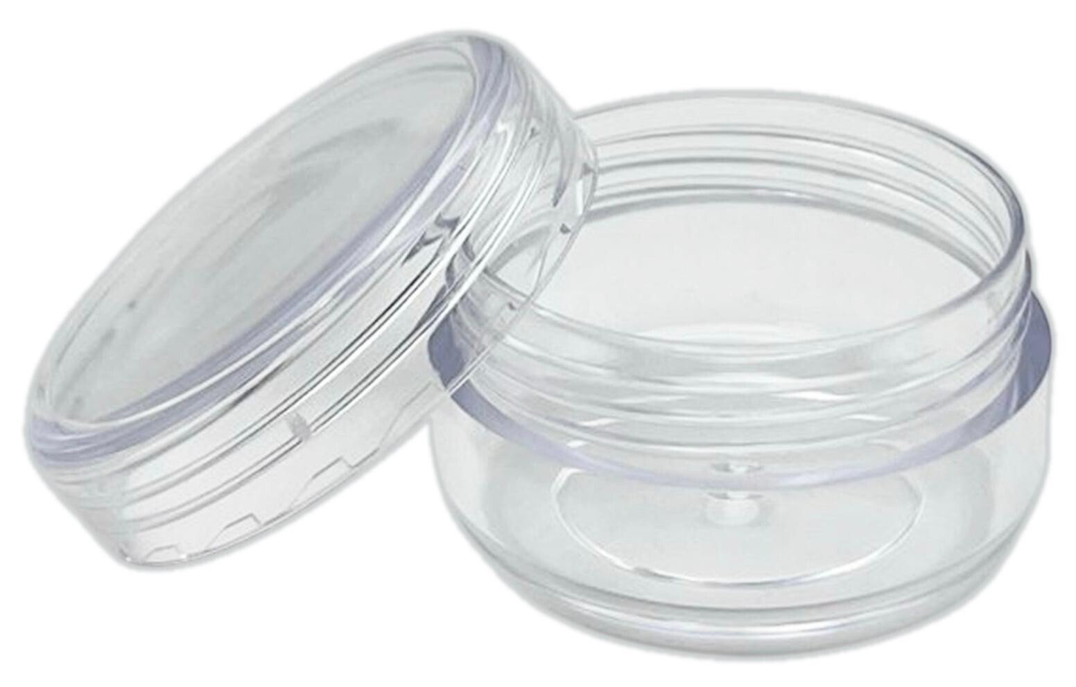6Pcs MINI TRAVEL POTS Small Round Tub Container Sample Jar Cosmetic Storage 20ml