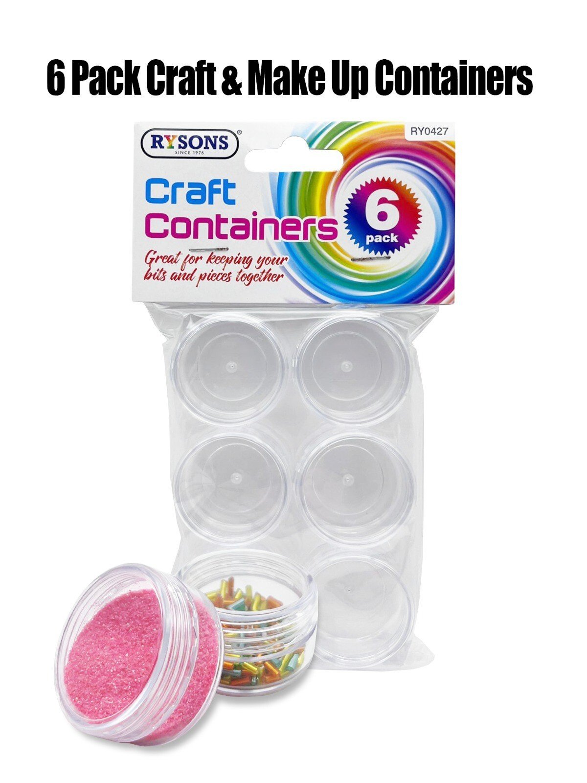 6Pcs MINI TRAVEL POTS Small Round Tub Container Sample Jar Cosmetic Storage 20ml