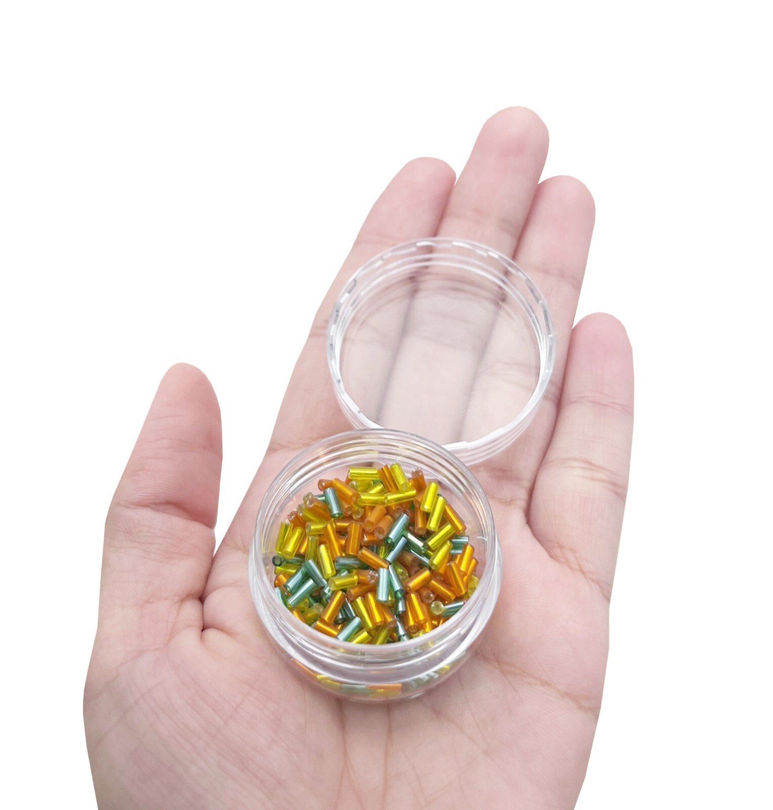 6Pcs MINI TRAVEL POTS Small Round Tub Container Sample Jar Cosmetic Storage 20ml