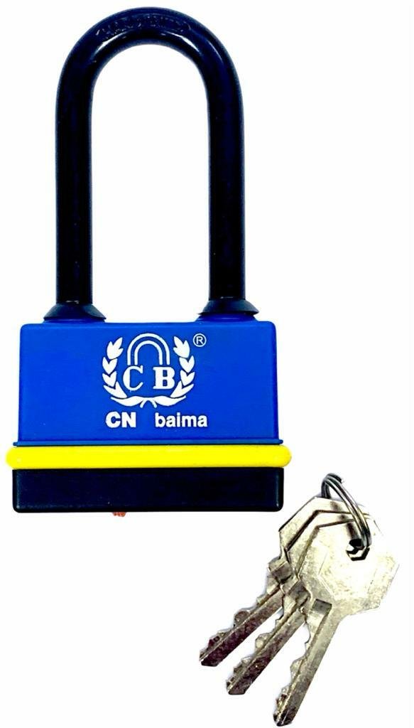 Heavy Duty Padlock Long Shackle 40-60mm Waterproof 3 keys Security Outdoor Shed