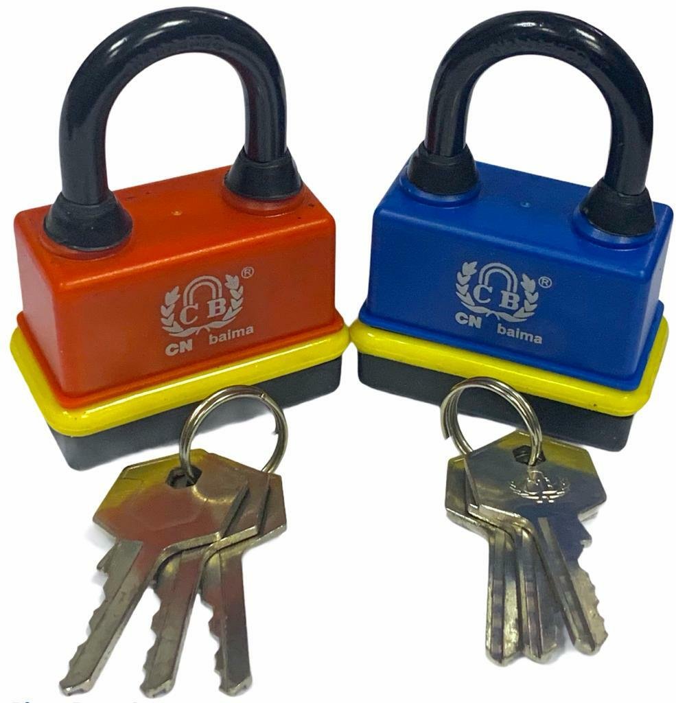 Heavy Duty Padlock Long Shackle 40-60mm Waterproof 3 keys Security Outdoor Shed