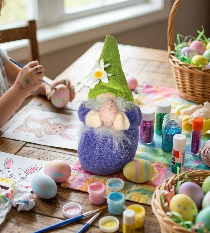 Pack 4 Large 18cm Easter Gonks Gnomes Bunnies With Eggs & Hidden Toys New Free P