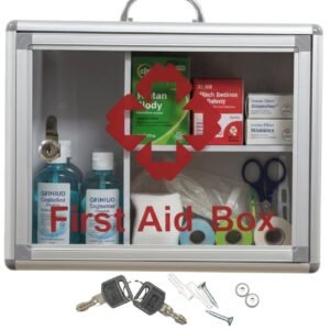 MEDICAL CABINET FIRST AID WALL MOUNTED MEDICINE BOX LOCKABLE WITH 2 KEYS NEW