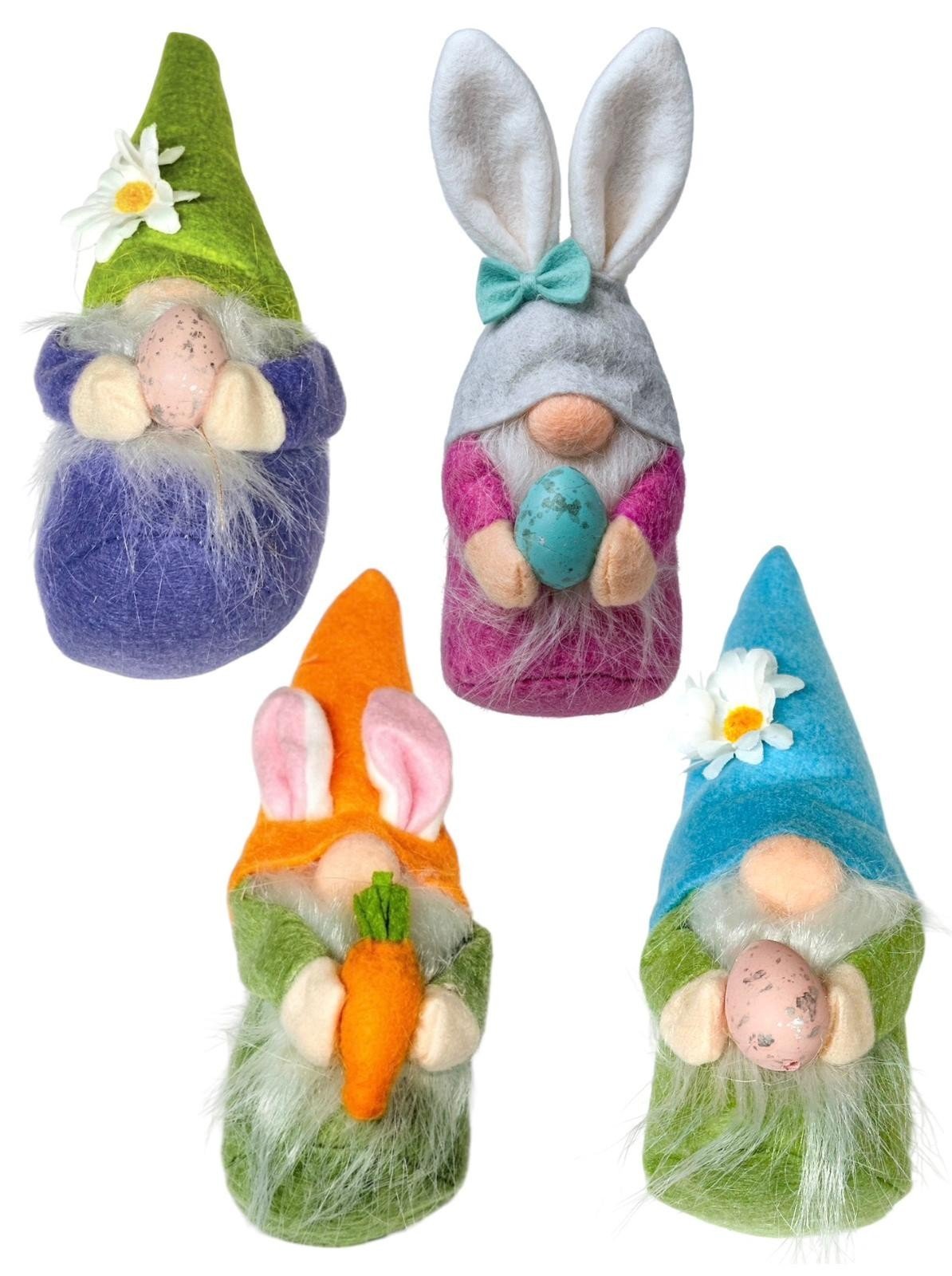 Pack 4 Large 18cm Easter Gonks Gnomes Bunnies With Eggs & Hidden Toys New Free P