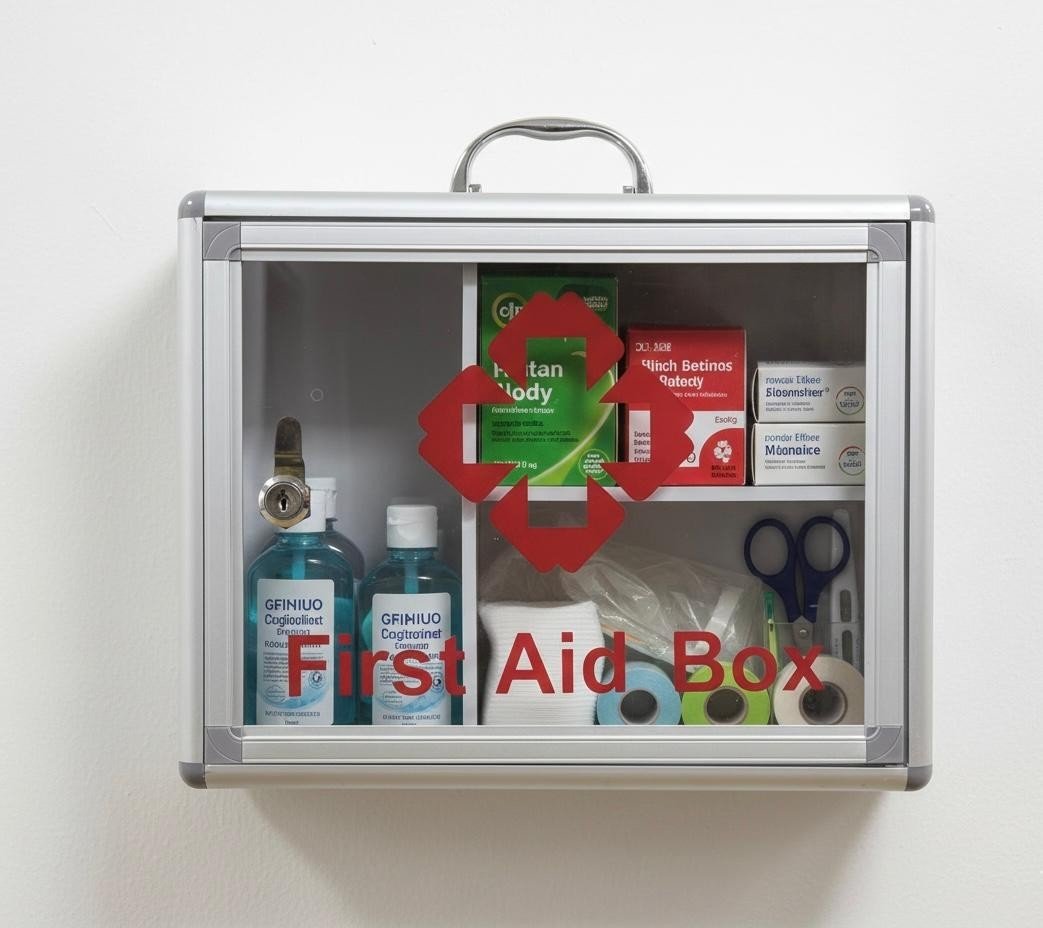 MEDICAL CABINET FIRST AID WALL MOUNTED MEDICINE BOX LOCKABLE WITH 2 KEYS NEW