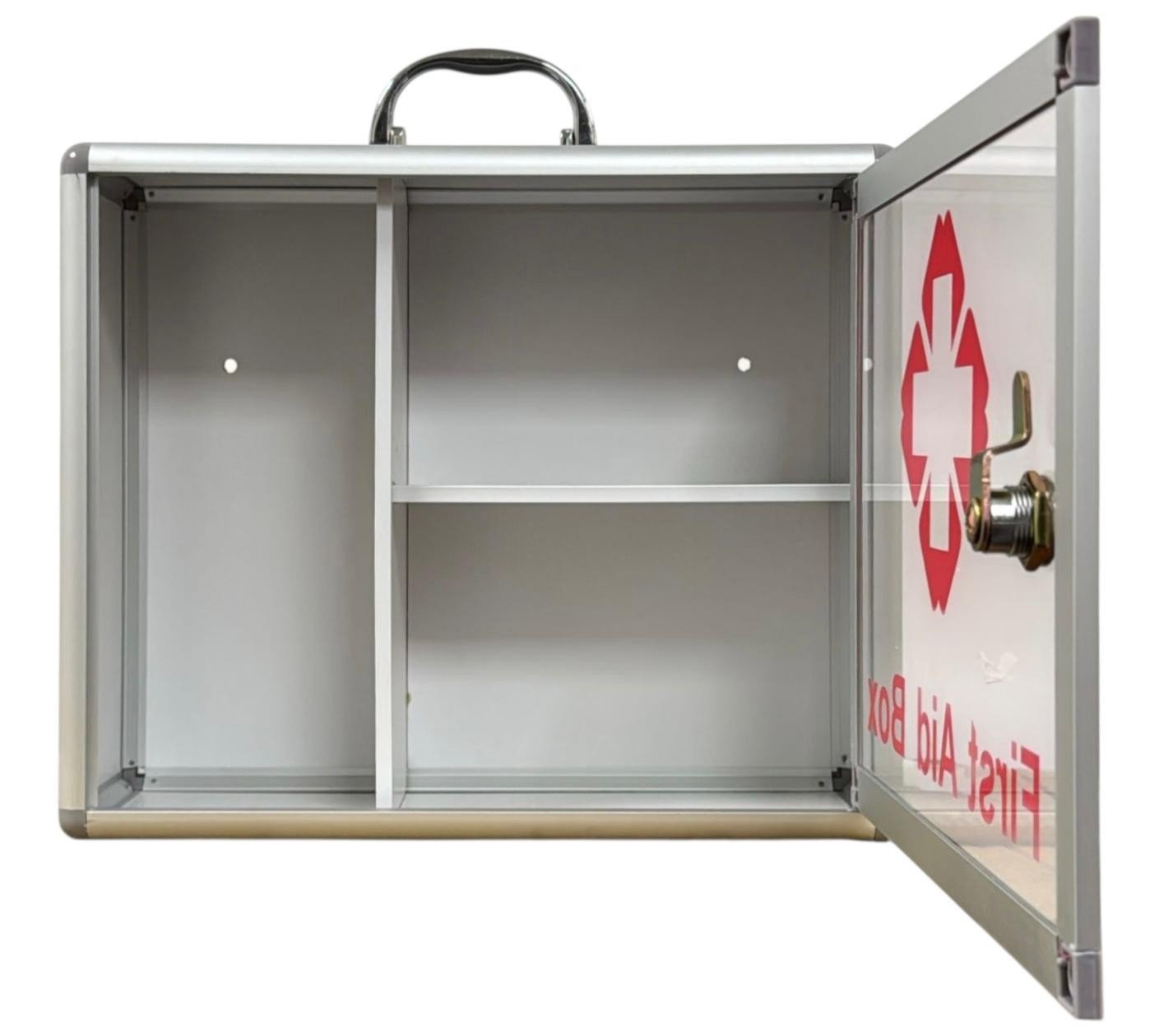 MEDICAL CABINET FIRST AID WALL MOUNTED MEDICINE BOX LOCKABLE WITH 2 KEYS NEW