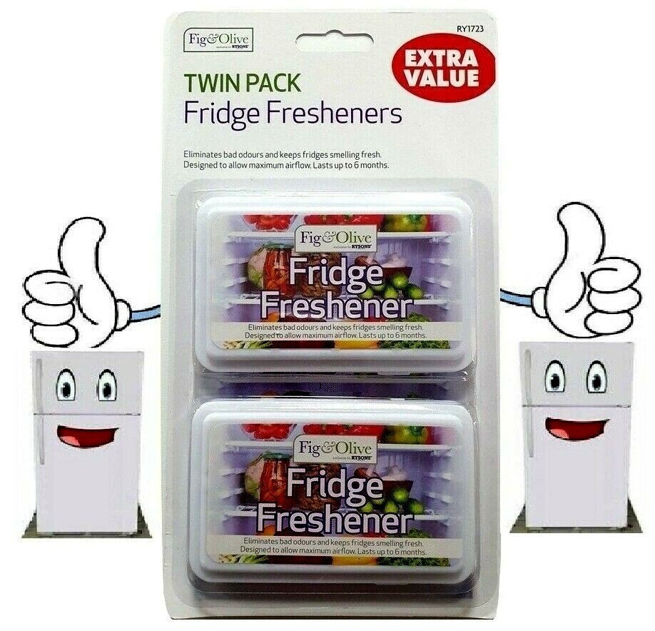 2 FRIDGE FRESHENER Deodoriser Kitchen Air Remove Smell Eliminate Odour RY1723 UK