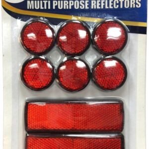 8 Multi Purpose Red Light Reflectors Rear Trailer Reflector Disks Caravan Bike
