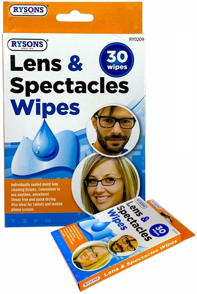 30 PCS GLASSES SPECTACLE OPTICAL GLASS LENS MONITOR  CLEANER WIPES SMEAR