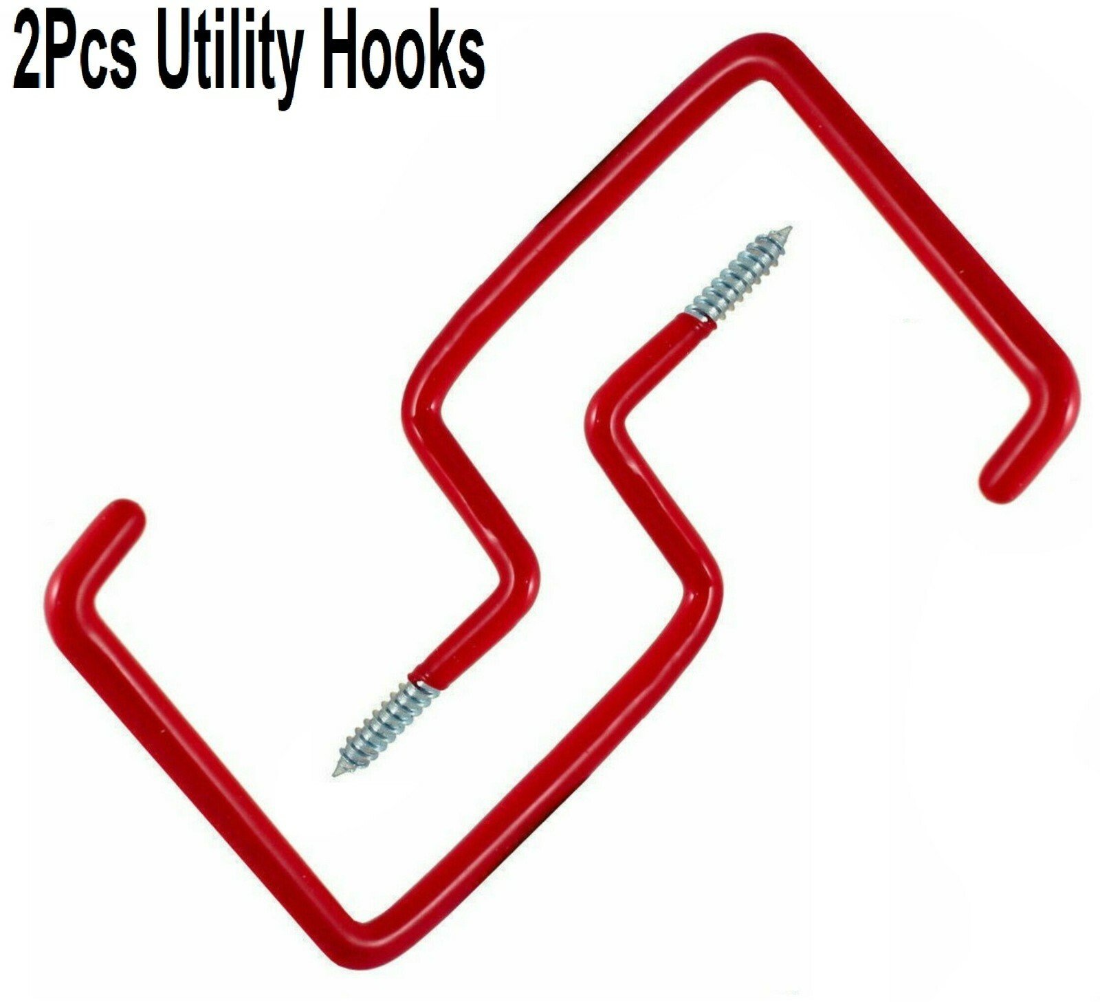 2 x SCREW IN LARGE STORAGE HOOKS SHED GARAGE CEILING WALL MOUNTING WORKSHOP