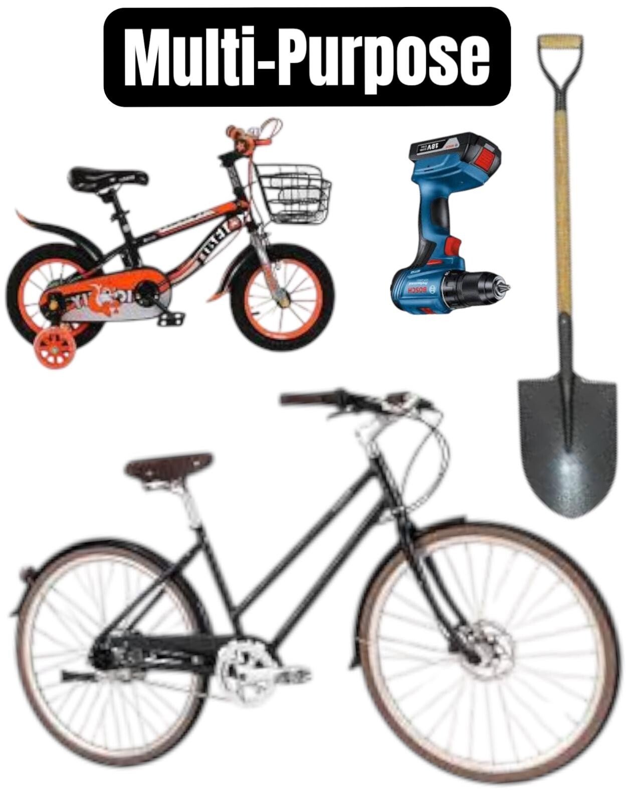 6 Pcs Garage Storage Hooks Bike Hooks Tool Storage Set Screw Wall Ceiling Mount