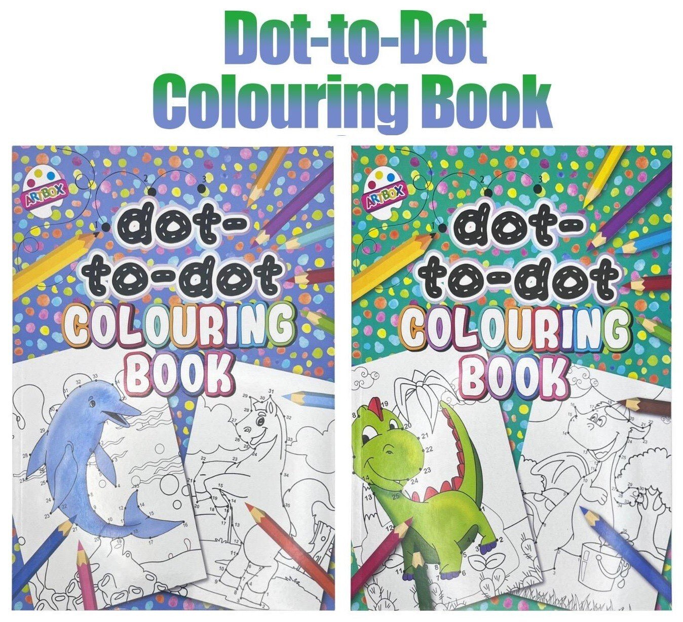 2 PCK Superior Dot To Dot Book - Kids Children Activity Books Draw Create Crafts