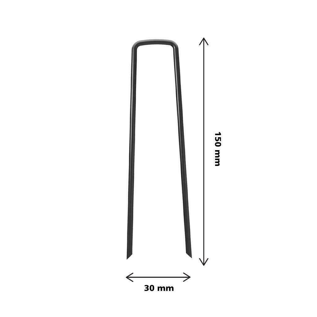 Weed Fabric Galvanised Staples Garden Turf Pins Securing Pegs U Artificial Grass