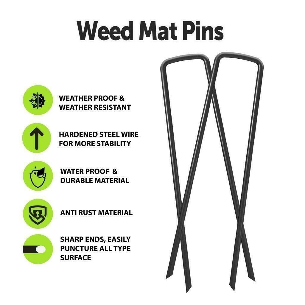 Weed Fabric Galvanised Staples Garden Turf Pins Securing Pegs U Artificial Grass