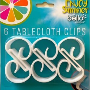 6 x White Tablecloth Weights Dinning Table Garden Party Decoration Clips Outdoor