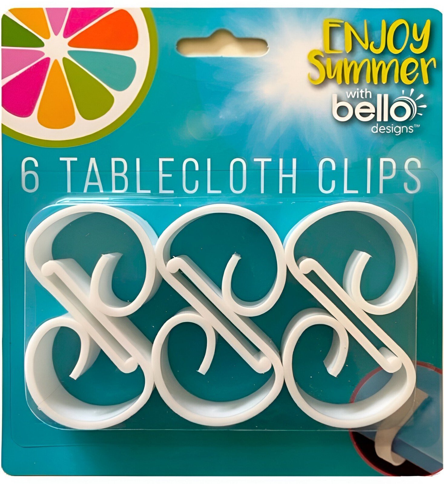 6 x White Tablecloth Weights Dinning Table Garden Party Decoration Clips Outdoor