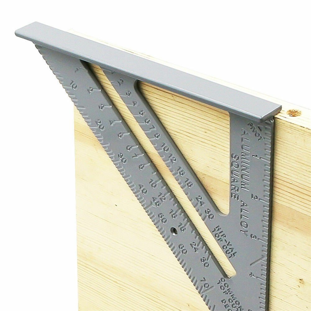 2Pc Metal Roofing Square Set Combination Square 12" + Aluminum Roofers Square 6"