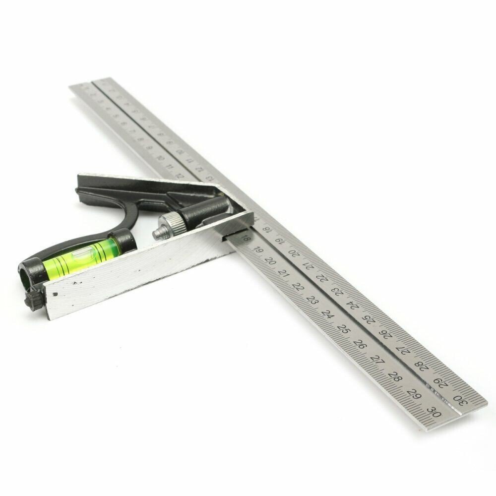 2Pc Metal Roofing Square Set Combination Square 12" + Aluminum Roofers Square 6"