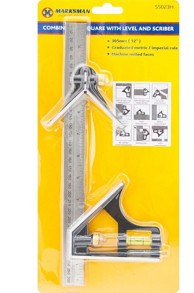 2Pc Metal Roofing Square Set Combination Square 12" + Aluminum Roofers Square 6"