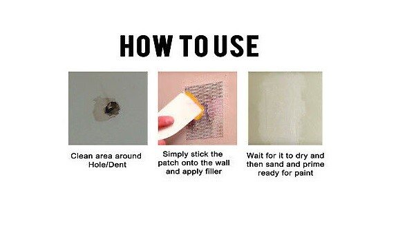 Plasterboard Wall Patch Repairs Damaged Plaster Walls Ceilings Metal Mesh Gauze