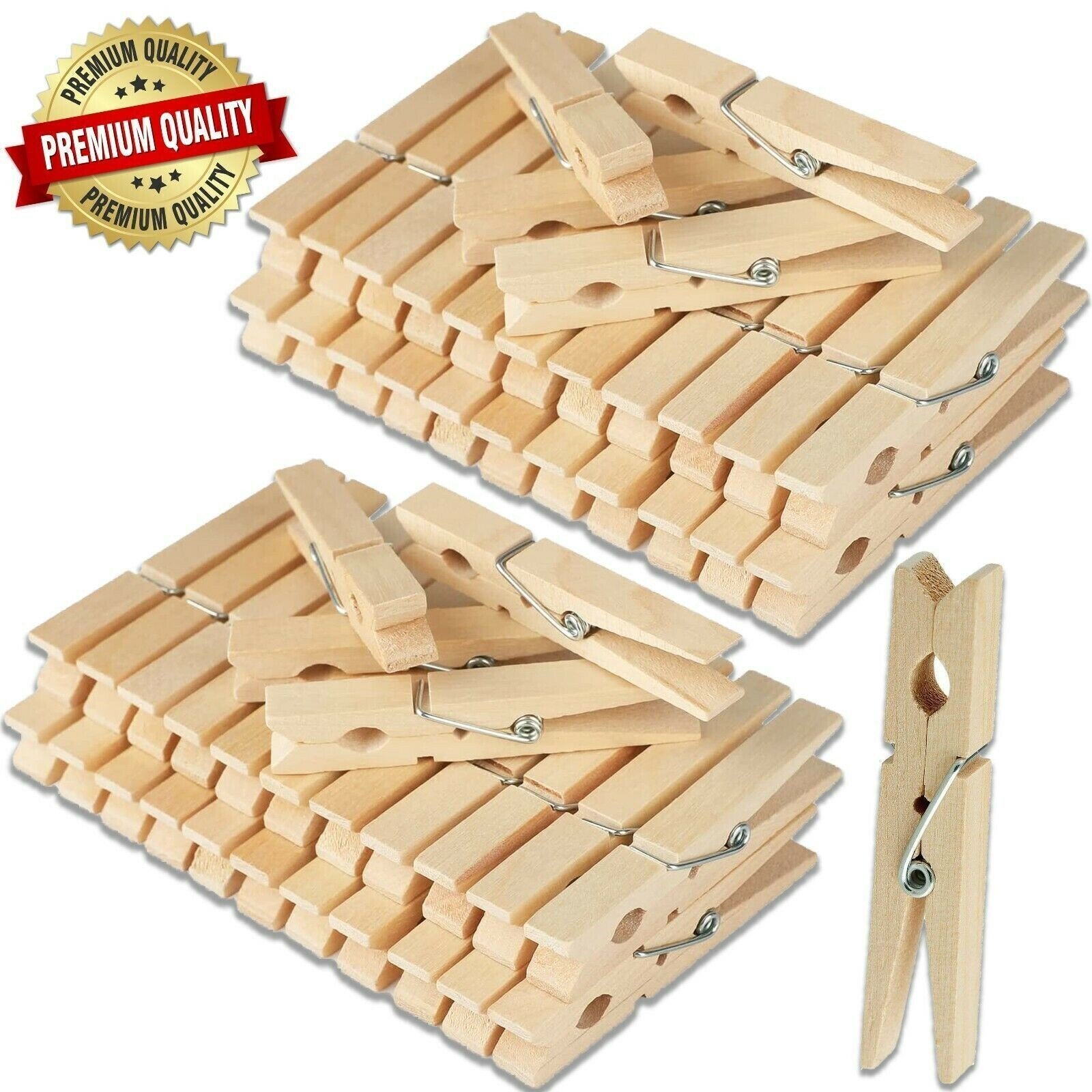 25 x Super Strong Wooden Clothes Pegs Washing Line Laundry Clip Grip Pine Garden