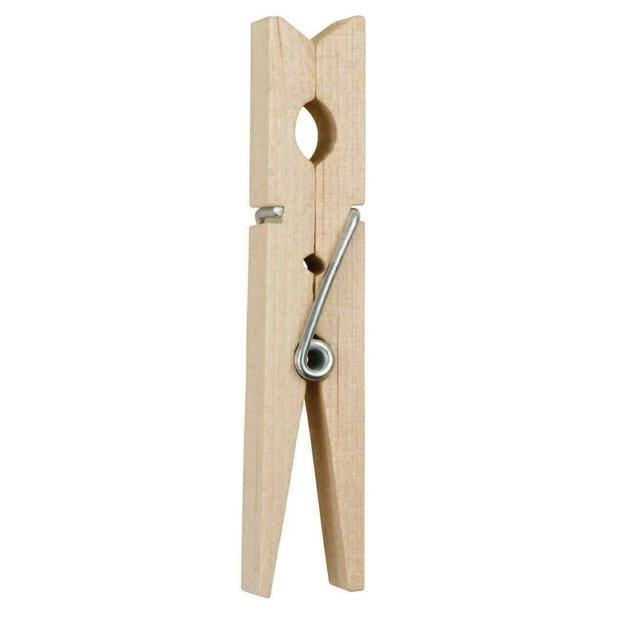 25 x Super Strong Wooden Clothes Pegs Washing Line Laundry Clip Grip Pine Garden