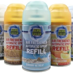 5 PACK, AERO FRESH AUTOMATIC SPRAY REFILLS 250ML AIR FRESHNER SELECT SCENTS