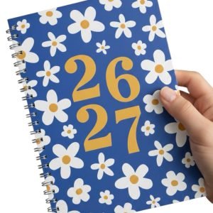 2026-2027 Academic A5 Week to View Daisy Floral Cover Diary School Year Teacher