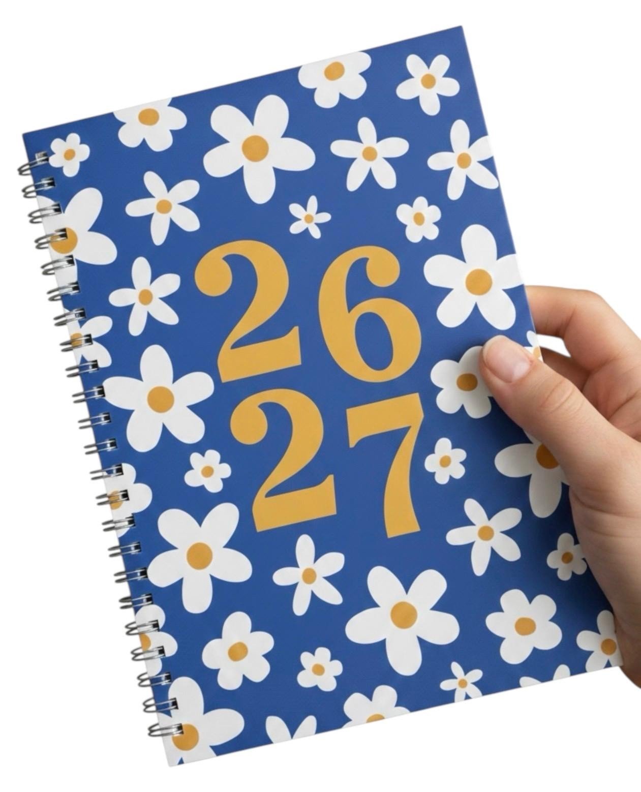2026-2027 Academic A5 Week to View Daisy Floral Cover Diary School Year Teacher