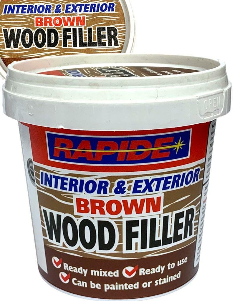 2 Pcs Ready Mixed Brown Wood Filler Cracks Remover 500g For Interior & Exterior