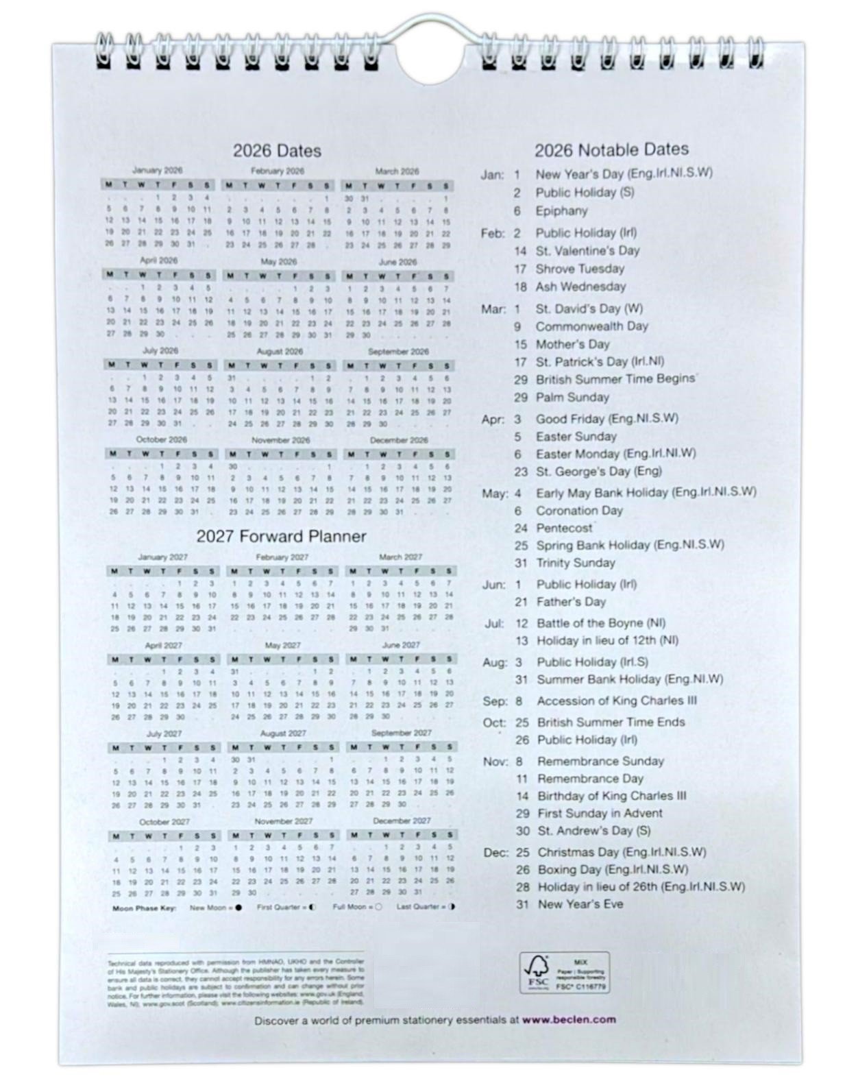 Office 2026 A4 Two Column Calendar Month View Large Calendar Monthly Planner