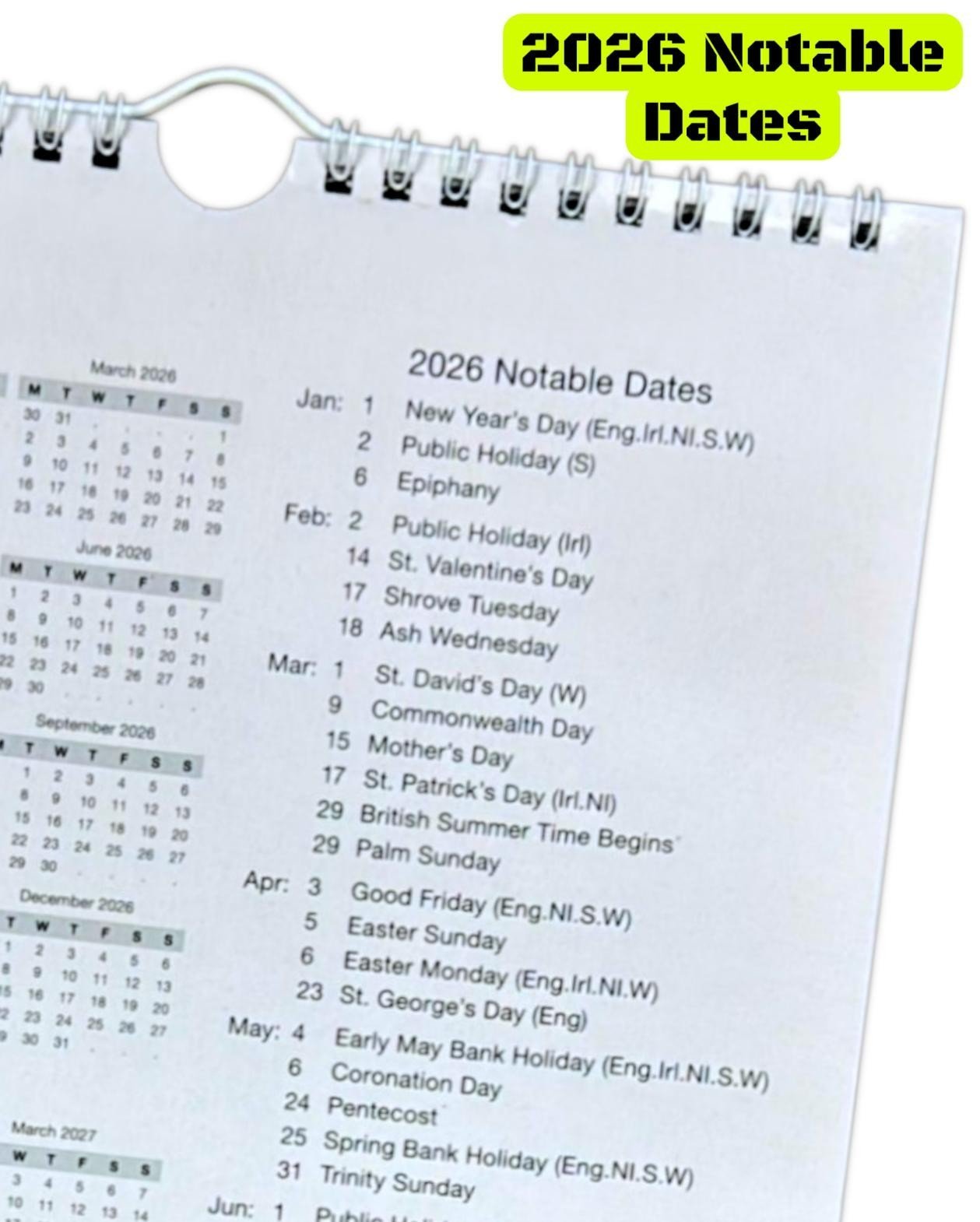Office 2026 A4 Two Column Calendar Month View Large Calendar Monthly Planner