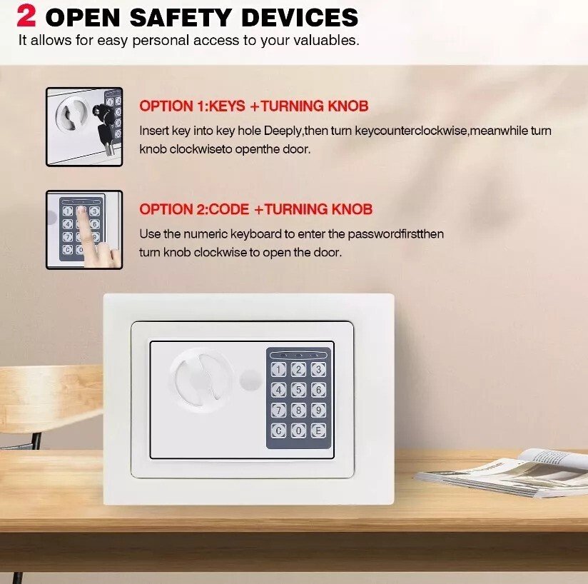 Secure Digital Steel Safe High Security Electronic Home Office Money Safety Box