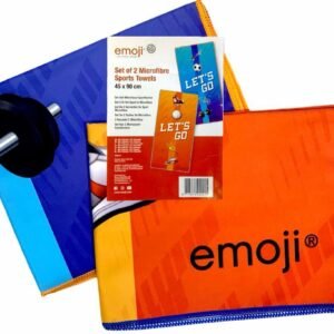 2PCS EMOJI MICROFIBRE QUICK DRY MEDIUM TOWEL Travel Bath Camping Sports Gym Yoga