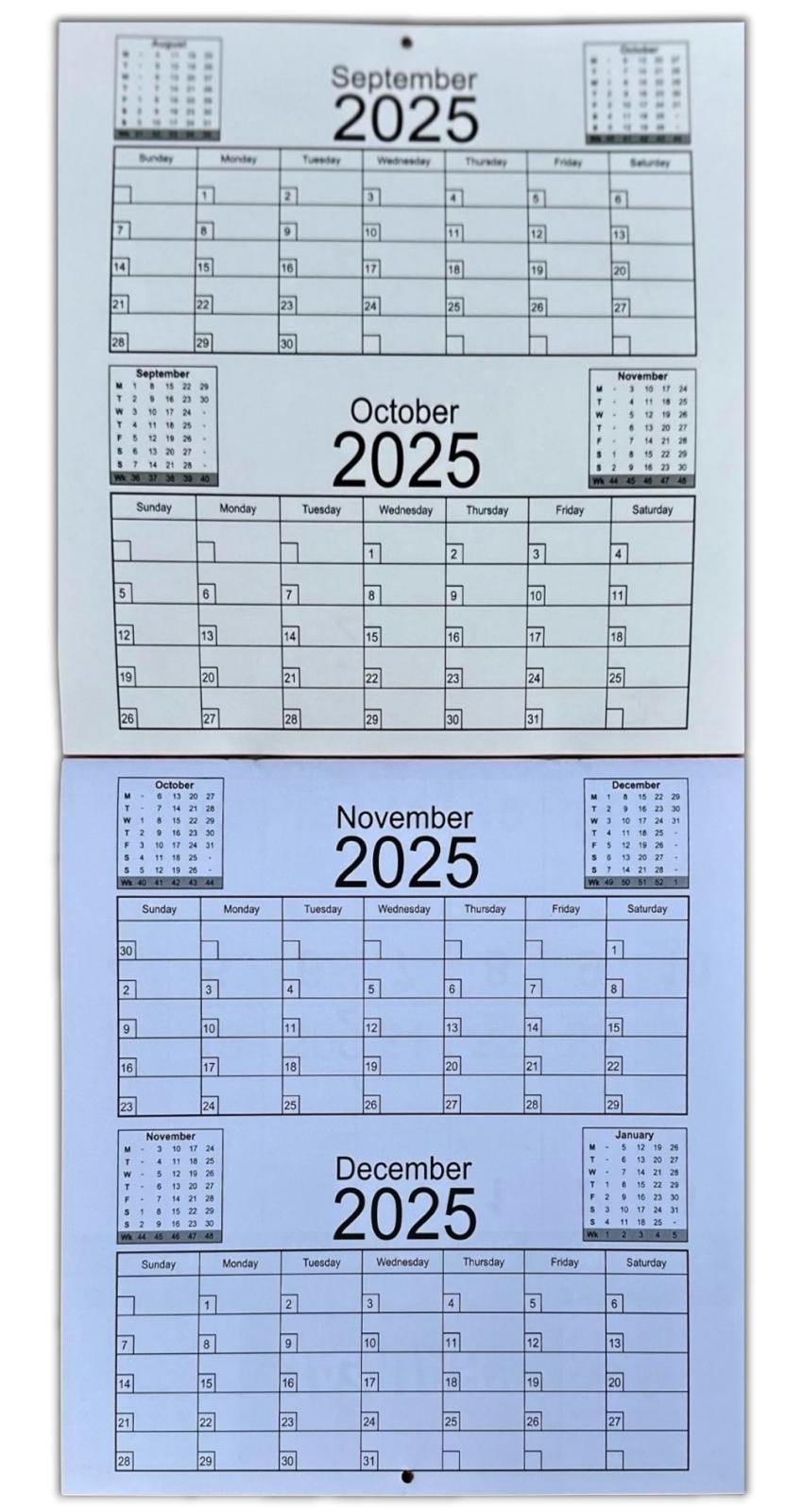 2026 Giant View Wall Calendar Easy View Planner 1 Month To View Wall Hanging UK