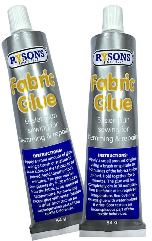 2 Super Extra Strong Fabric Glue Quick Bond Washable Textile Sewing Hemming 54g