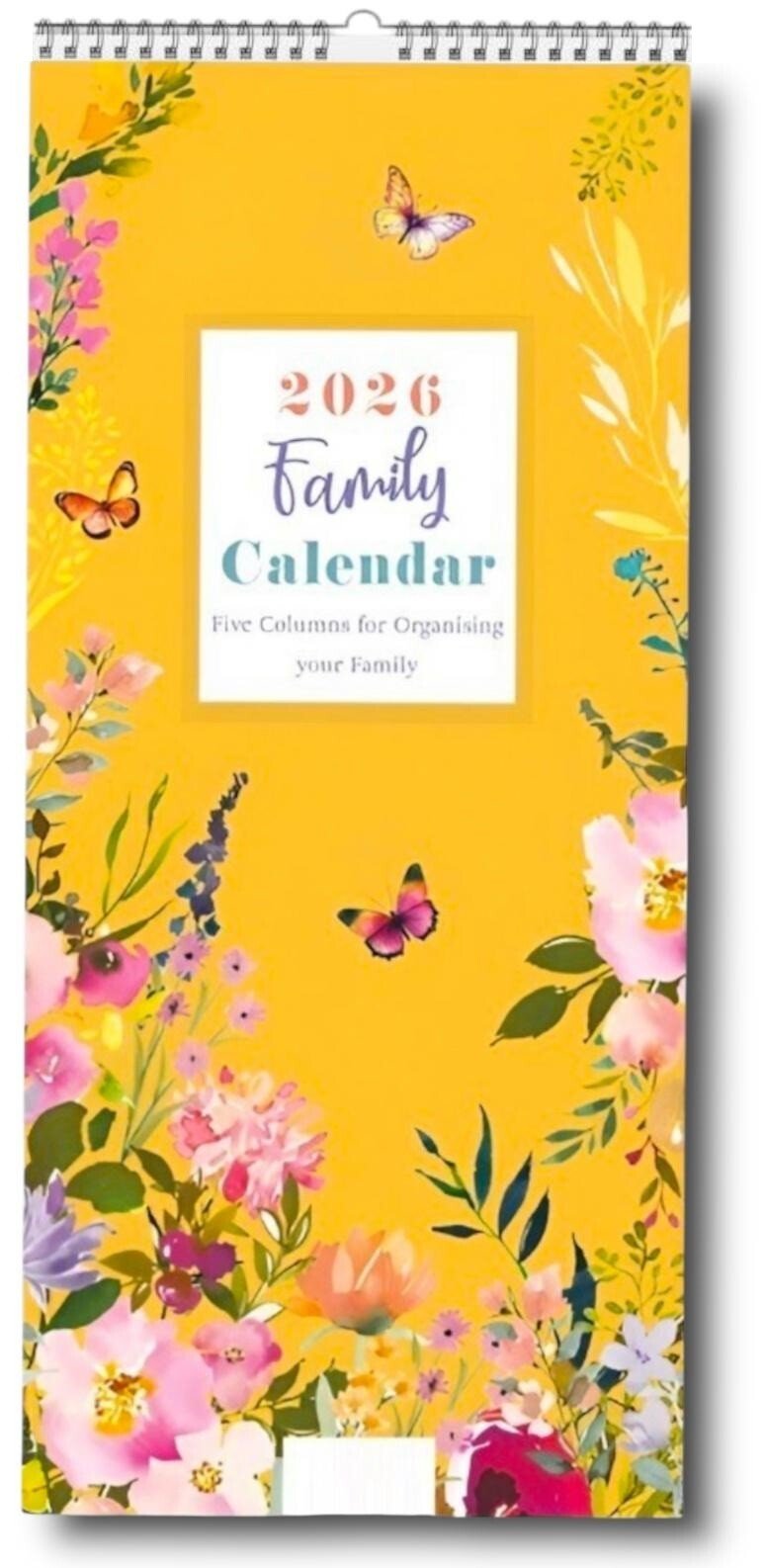 2026 Large Month To view Spiral Wall Calendar 5 Columns Family Organiser Planner