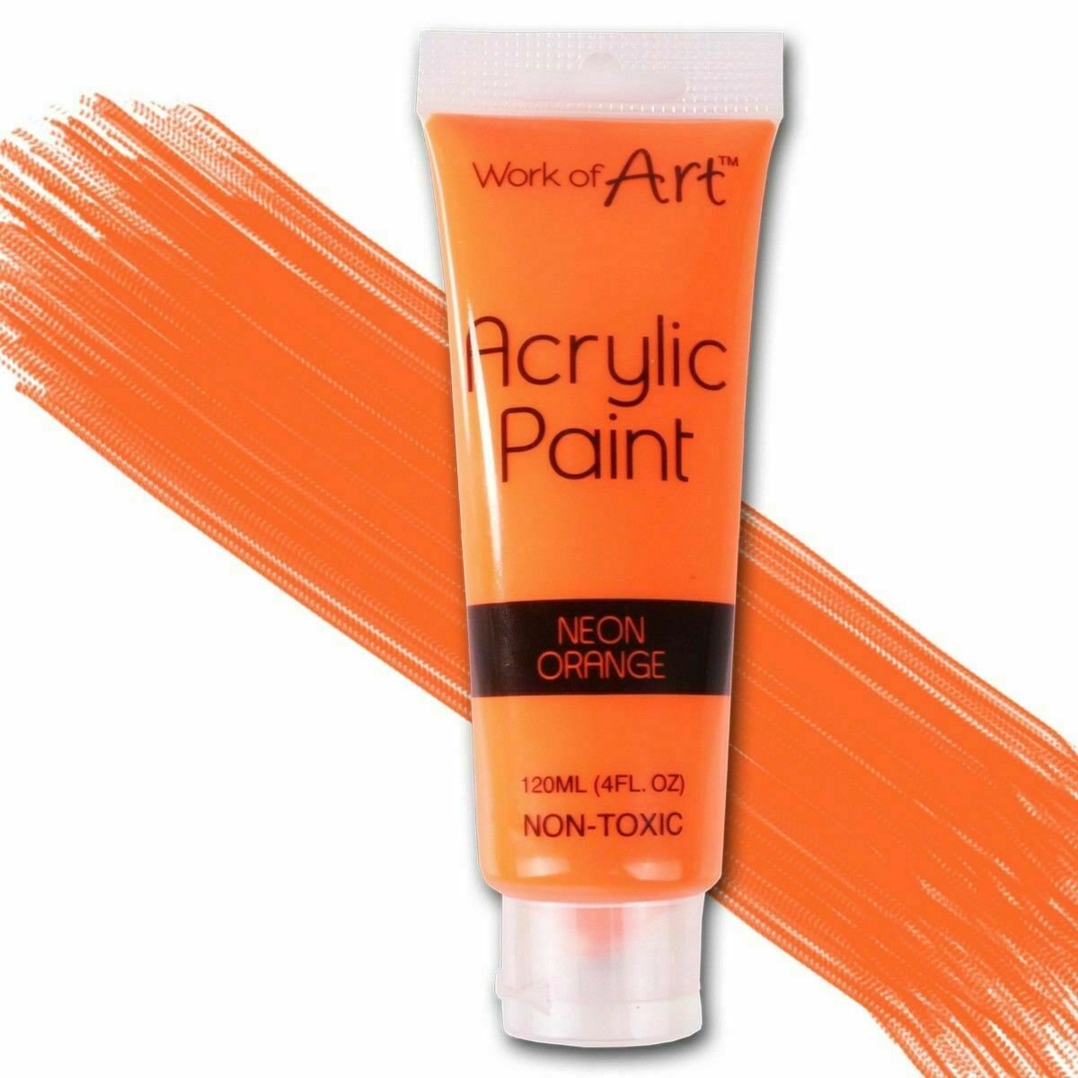 6 x Tubes Of Mixed Neon Acrylic Paint Assorted Colours Artist Paints Craft 120ml