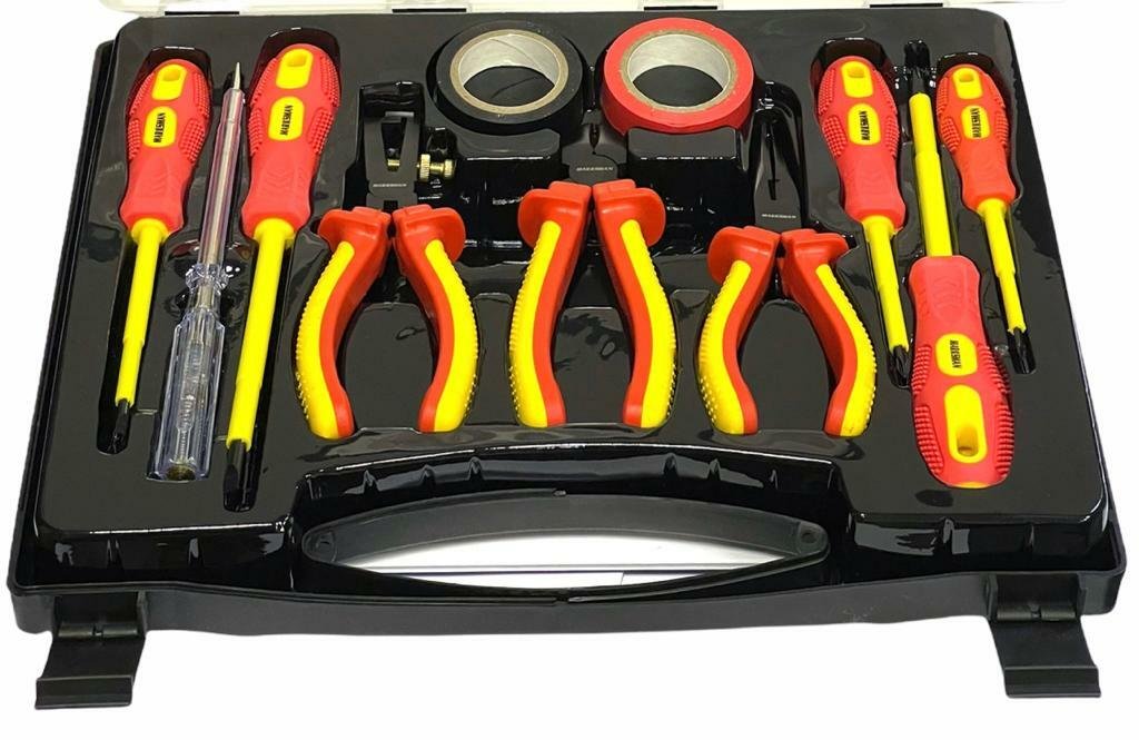 11PCS Electricians Screwdriver Set Electrical Fully Insulated Tool w/ Kit Case