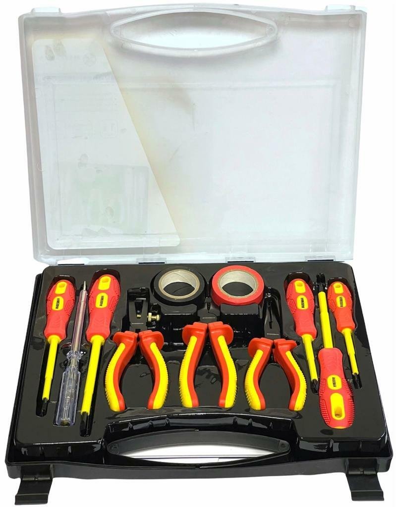11PCS Electricians Screwdriver Set Electrical Fully Insulated Tool w/ Kit Case