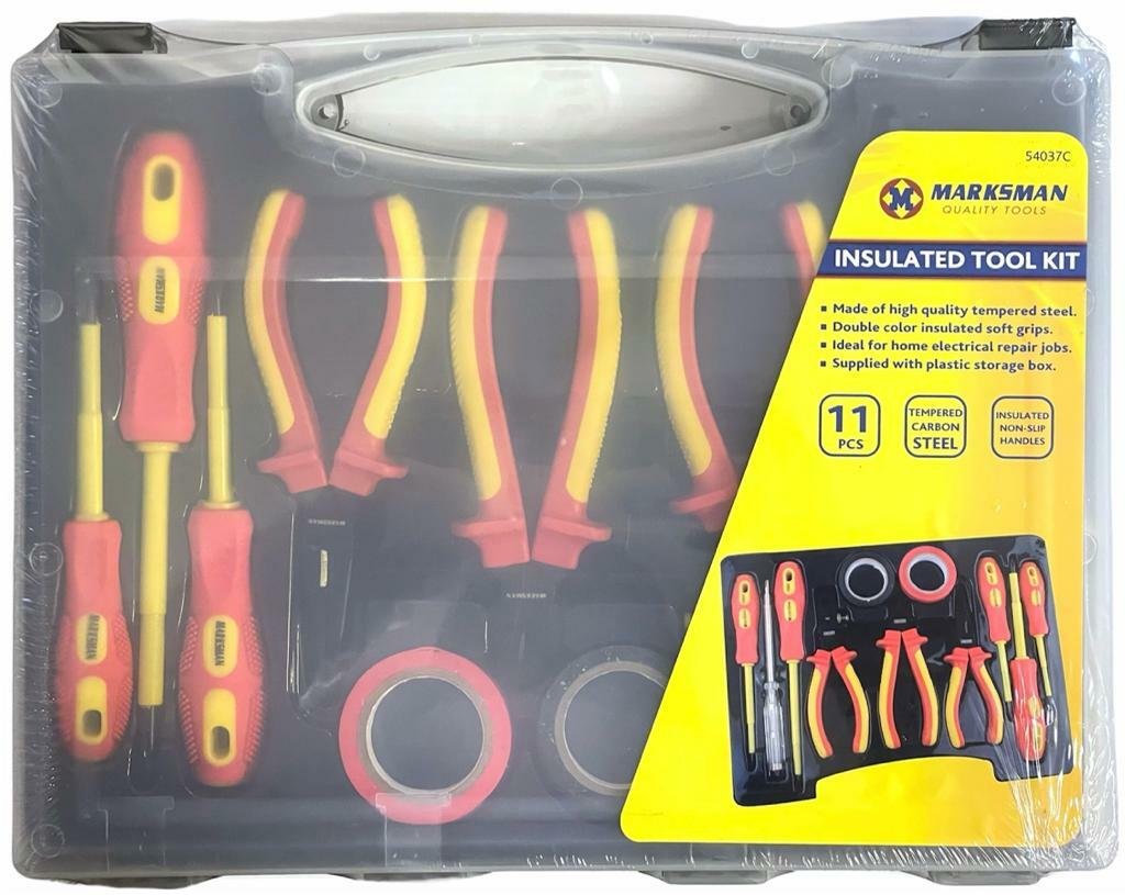 11PCS Electricians Screwdriver Set Electrical Fully Insulated Tool w/ Kit Case