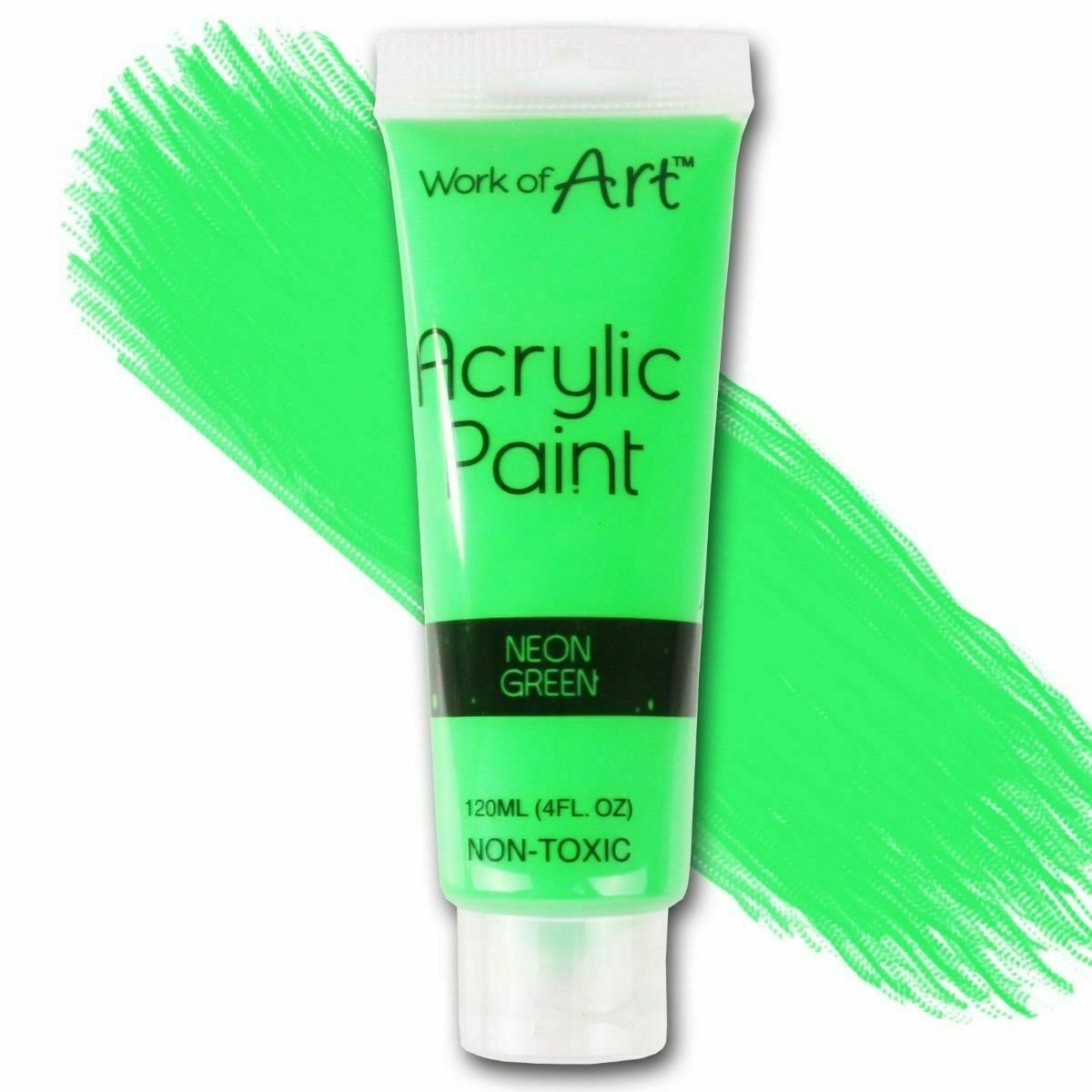 6 x Tubes Of Mixed Neon Acrylic Paint Assorted Colours Artist Paints Craft 120ml