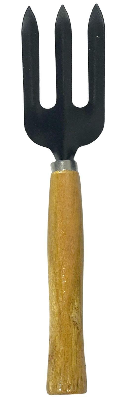 10" Easy Wooden Grip Hard Garden Hand Fork Tool Spade Dig Rake Soil Planting
