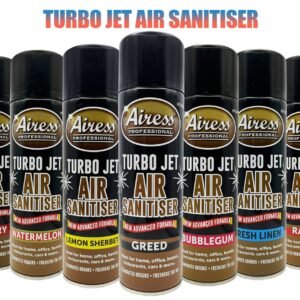 AIRESS TURBOJET AIR SANITISER FRESHENER SPRAY MIX RADA GREED SAVAGE- PACK OF 5